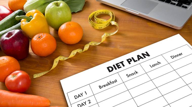 DIET PLAN healthy eating, dieting, slimming and weigh loss concept